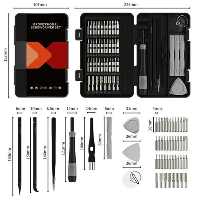 JIAFA 58 in 1 Precision Screwdriver Set CRV Magnetic Bits PP Handle Screwdriver for Phone Repair - 7