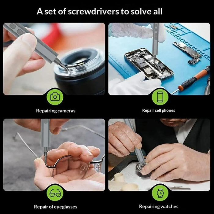 JIAFA 153 in 1 Electric Screwdriver Set S2 Steel Bits LED Light Screwdriver for Phone Laptop Repair - 4