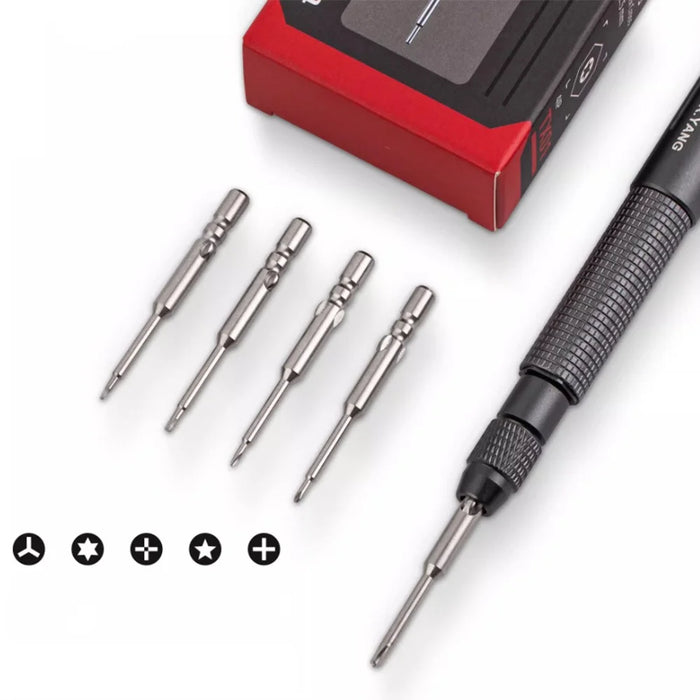 MR. YANG Torque Screwdriver with 5 Interchangeable Bits Auto Idle Precision Tool for Electronics Repair - 1
