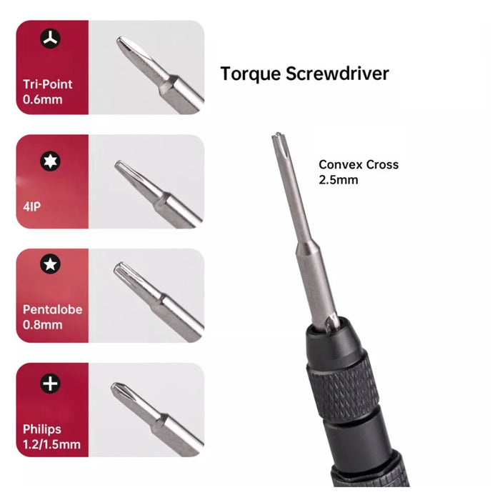 MR. YANG Torque Screwdriver with 5 Interchangeable Bits Auto Idle Precision Tool for Electronics Repair - 2