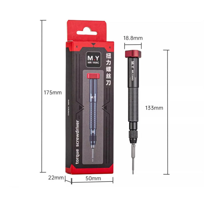 MR. YANG Torque Screwdriver with 5 Interchangeable Bits Auto Idle Precision Tool for Electronics Repair - 5