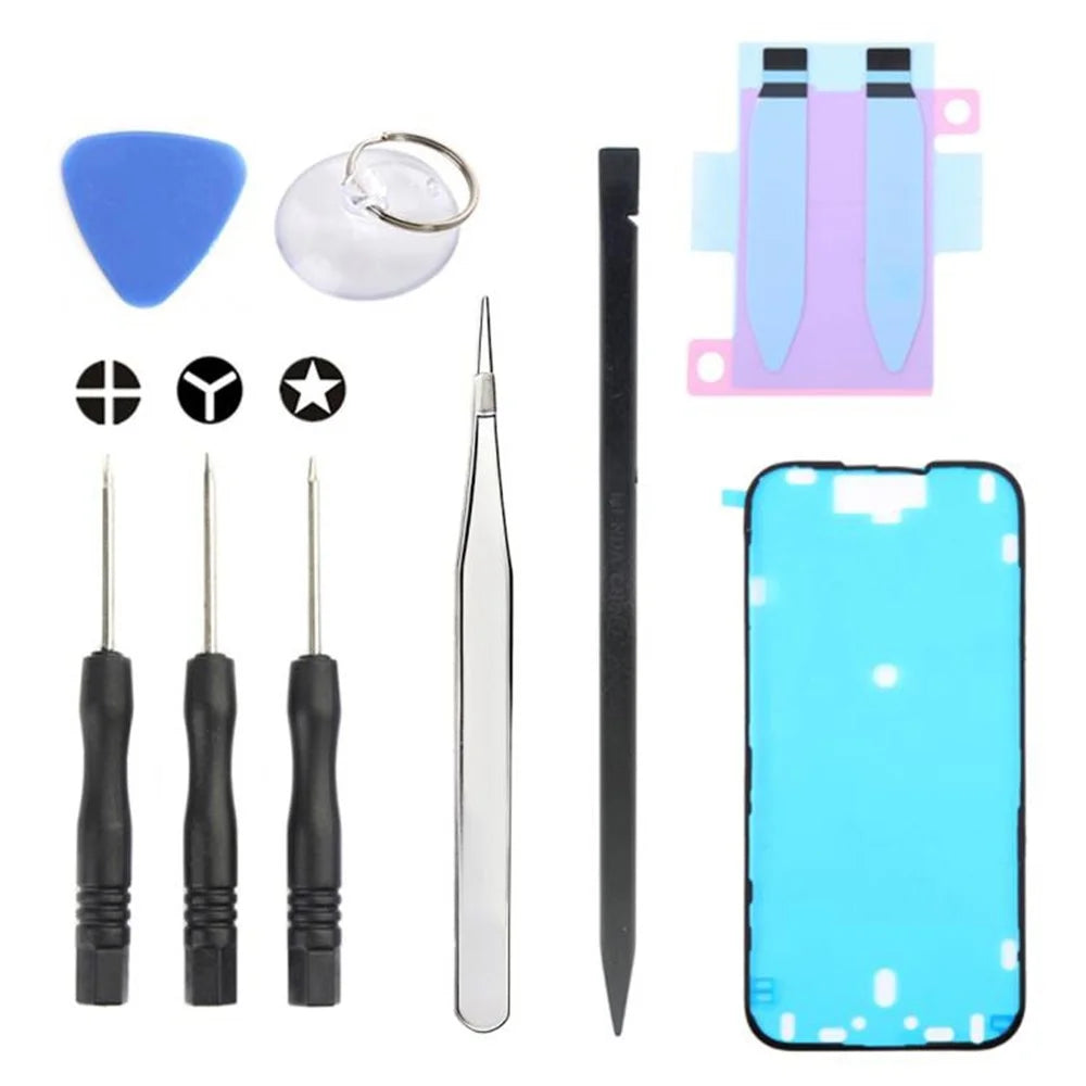 JF-8162 For iPhone 16 9 in 1 Battery Repair Tool Kit with Adhesive Pry Tools Screwdriver Set - 1