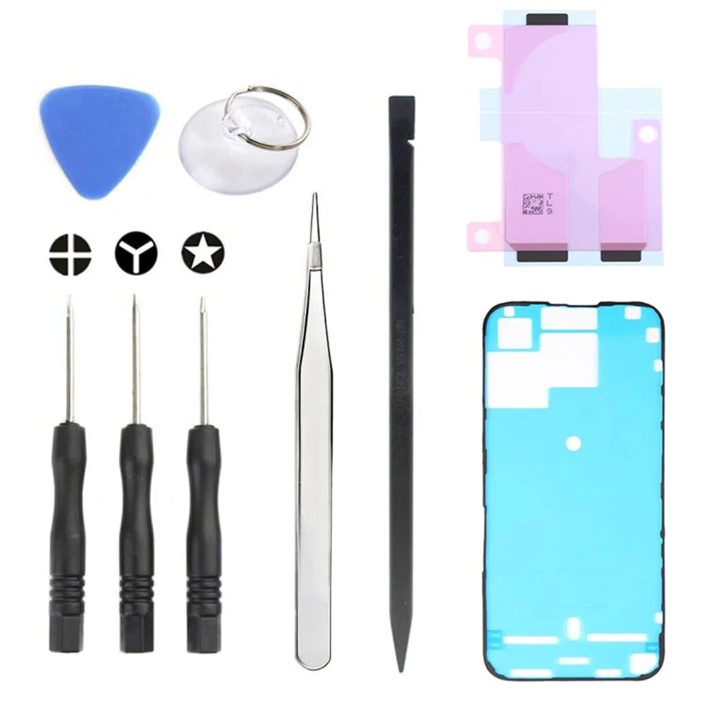 JF-8162 For iPhone 15 Pro Max 9 in 1 Battery Repair Tool Kit with Adhesive Pry Tools Screwdriver Set - 1