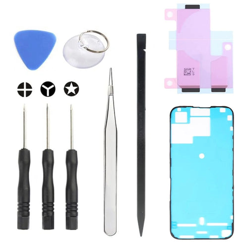 JF-8162 For iPhone 15 Pro Max 9 in 1 Battery Repair Tool Kit with Adhesive Pry Tools Screwdriver Set - 1