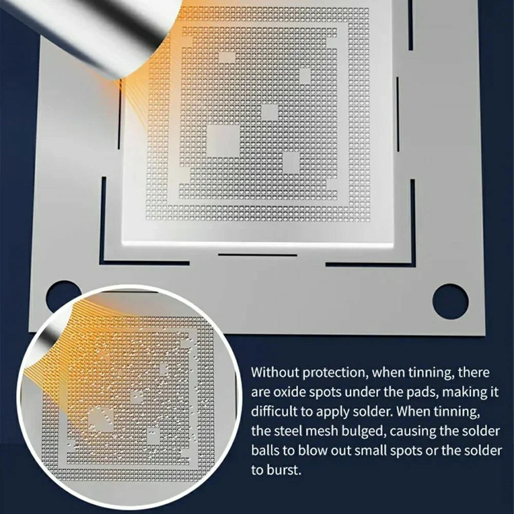 LANRUI P08 Explosion-Proof Solder Tin Gasket 20x20mm High Temperature Resistant Soldering Pad for Phone CPU IC Chip Repair - 2