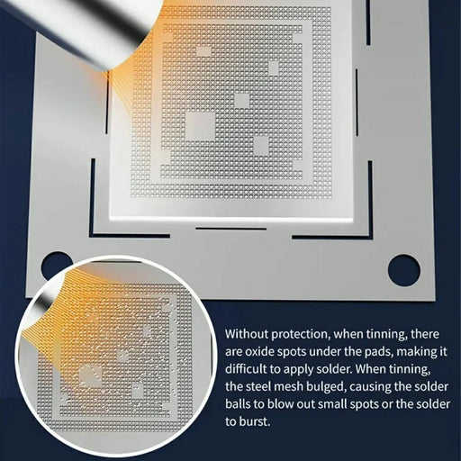 LANRUI P08 Explosion-Proof Solder Tin Gasket 20x20mm High Temperature Resistant Soldering Pad for Phone CPU IC Chip Repair - 2