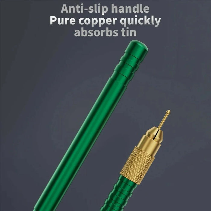 LANRUI M24 Red Copper Plating Desoldering Needle Kit Anti-slip Handle Ball Head Dragging Needle Set for Phone Socket Battery Connector - 7