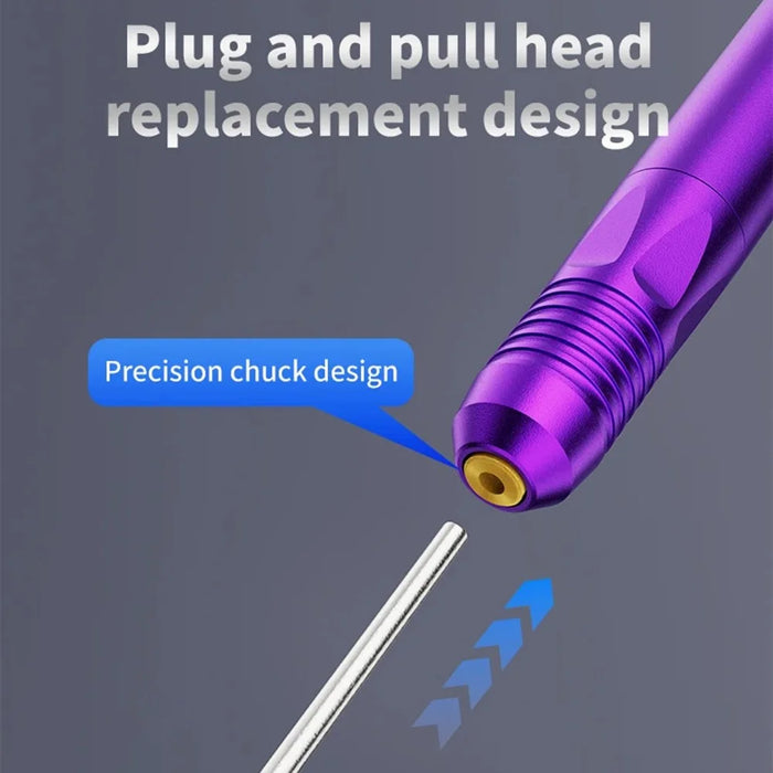 LANRUI F2 Micro Grinding Pen 3-Speed OLED Display 6 Grinding Heads Type-C Repair Tool for IC Chip Motherboard PCB - 3