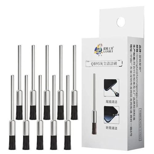 LANRUI QB95 10Pcs  /  Box 3.0mm Dust Cleaning Brush Steel Handle Dust Cleaning Mane Brush for Phone Repair IC Pad Motherboard - 1