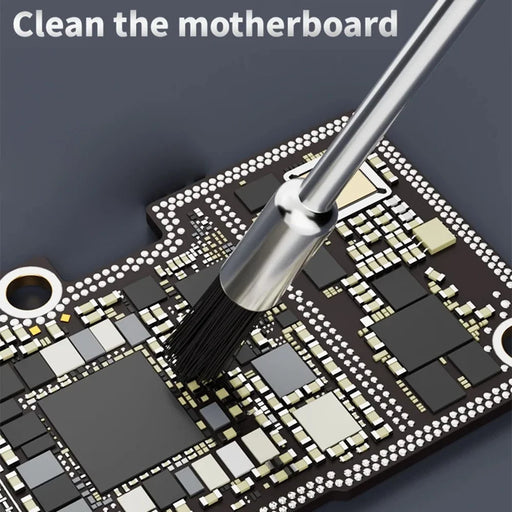 LANRUI QB95 10Pcs  /  Box 3.0mm Dust Cleaning Brush Steel Handle Dust Cleaning Mane Brush for Phone Repair IC Pad Motherboard - 2