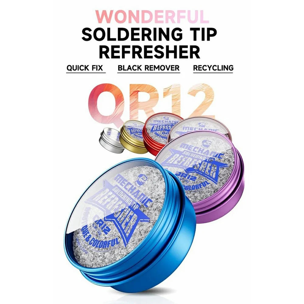MECHANIC QR12 Soldering Iron Tip Cleaning Pastes 5 Seconds Quick Fix Black Layer Remover for PCB Repair (Colors Random Delivery) - 3