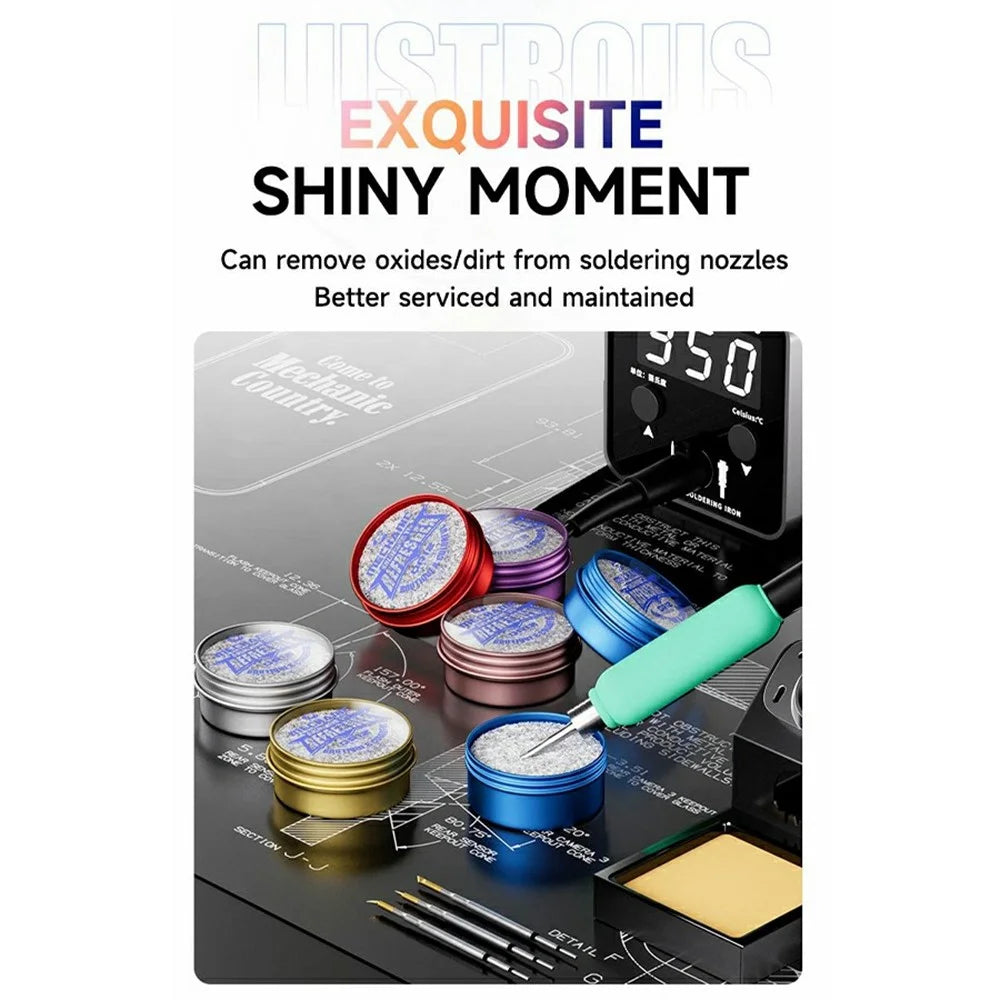 MECHANIC QR12 Soldering Iron Tip Cleaning Pastes 5 Seconds Quick Fix Black Layer Remover for PCB Repair (Colors Random Delivery) - 4