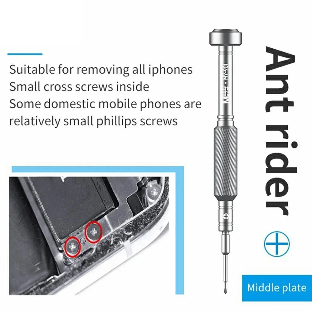 MAANT MY-901 Precision Screwdriver Magnetic Tip Antirust Alloy Anti-slip Handheld Screwdriver for Phone Repair iPhone - Cross - 7