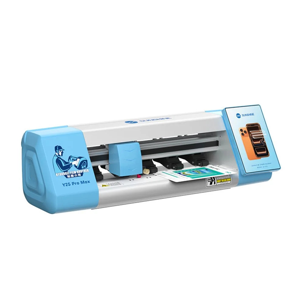SUNSHINE Y25 Pro Max Film Cutting Machine Unlimited Times 7 Inch Touch Screen Voice Broadcast 16 Inch Large Size Film Cutter - EU Plug - 7