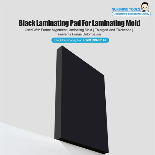 SUNSHINE SS-061A 8mm Thickened Laminating Pad Sponge Pad Laminating Mat for Phone Screen Repair Positioning Mold Frame Protection - Black - 2