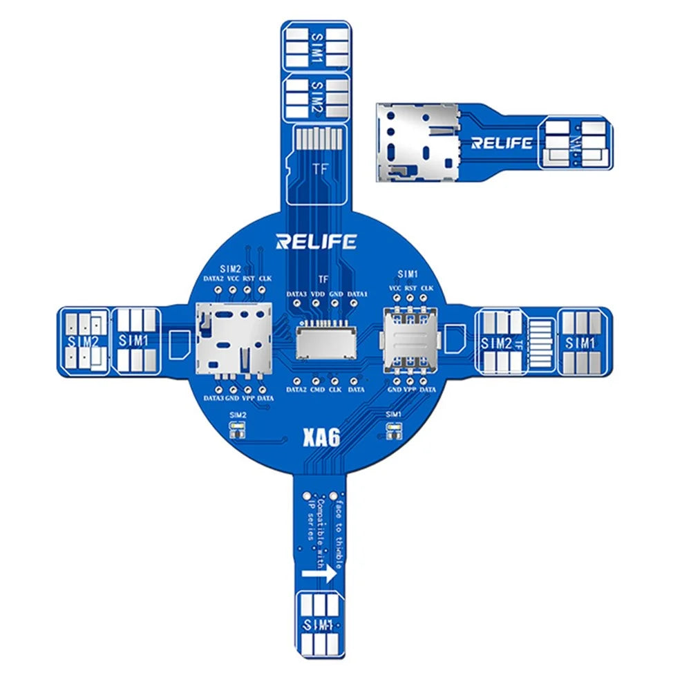 RELIFE XA6 Dual SIM Card Signal Test Board No Disassembly TF NM Card Signal Detector Test Tool for iPhone Android - 1