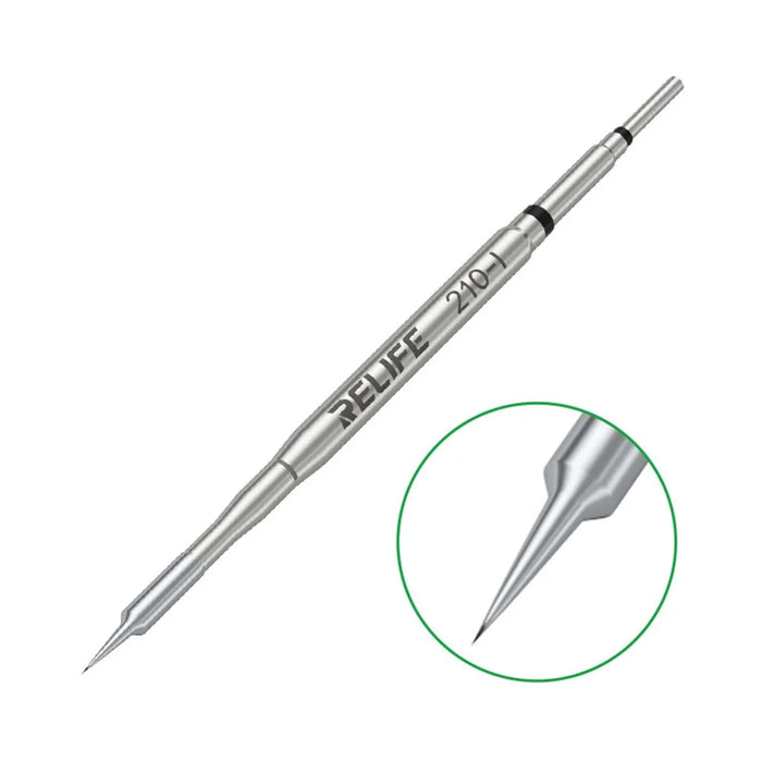 RELIFE 210 3Pcs Soldering Iron Tips Set 80mm Knife Straight Curved Multi-Layer Nano Electroplating Iron Tips Welding Tool Replacement for Electronics Repair - 7