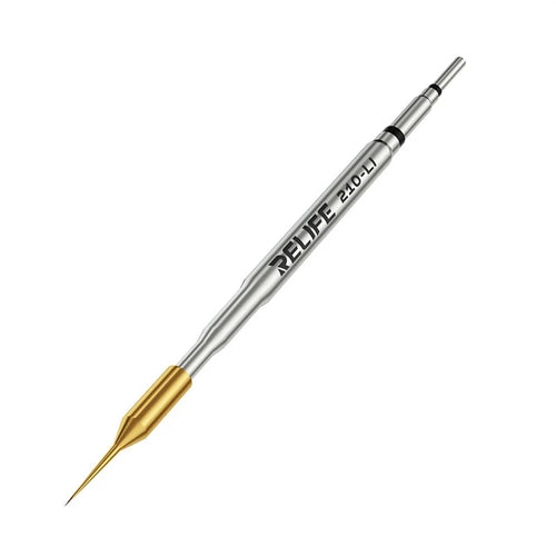 RELIFE 210-LI 0.1mm Ultra Sharp Soldering Iron Tip Pure Copper Soldering Station Iron Tip Welding Tool Replacement for Phone Screen Repair - 1