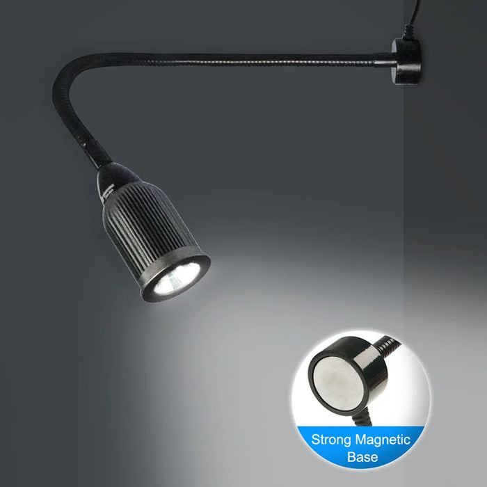 SUNSHINE SS-804 Magnetic LED Work Light 10W Aluminum Heat Dissipation Flexible Hose COB Desk Lamp for Repair - EU Plug - 2