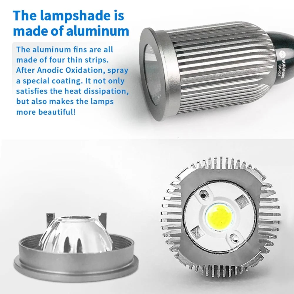 SUNSHINE SS-804 Magnetic LED Work Light 10W Aluminum Heat Dissipation Flexible Hose COB Desk Lamp for Repair - EU Plug - 4