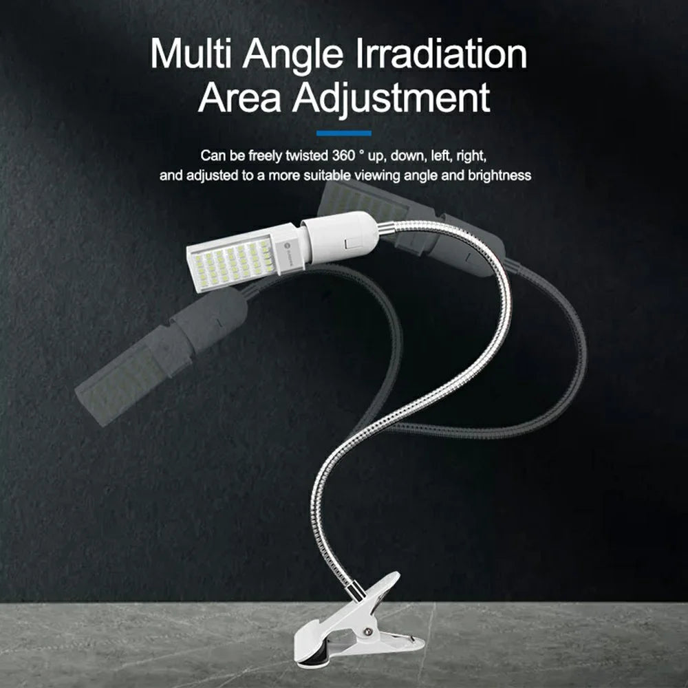 SUNSHINE SS-803 Clamp LED Work Light 360 Degree Adjustable 35 LEDs Metal Flexible Arm Clip-on Desk Lamp for Repair - EU Plug - 3