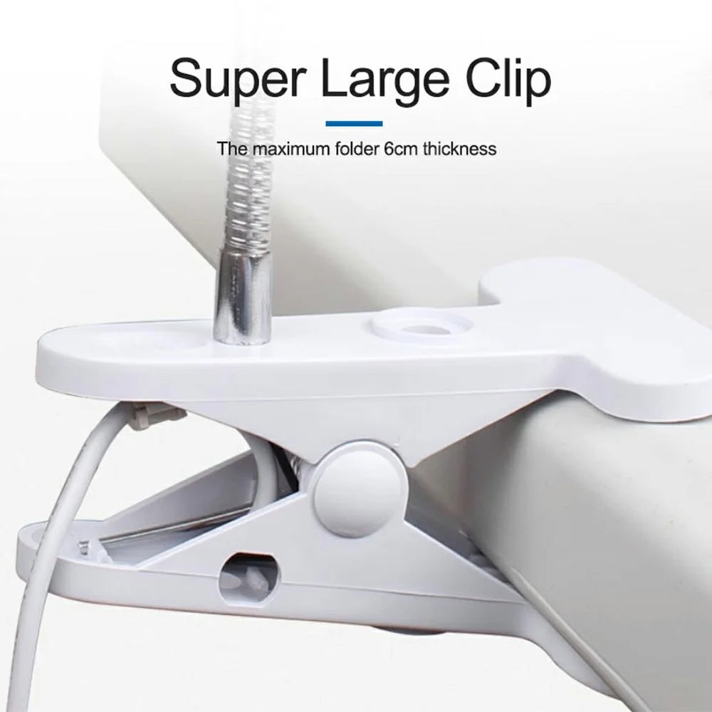 SUNSHINE SS-803 Clamp LED Work Light 360 Degree Adjustable 35 LEDs Metal Flexible Arm Clip-on Desk Lamp for Repair - EU Plug - 5