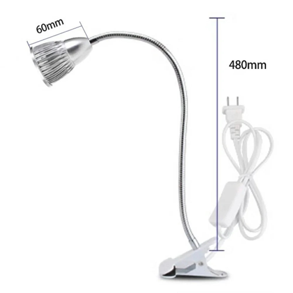 SUNSHINE SS-802 Clamp Work Light 35 LEDs Metal Body Flexible Hose Clip-on LED Desk Lamp for Repair - EU Plug - 3