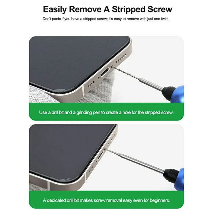 RELIFE TX1 Stripped Screw Drill Bit Set 2Pcs Alloy Easy Screw Extractor Kit Removal Tool - 3