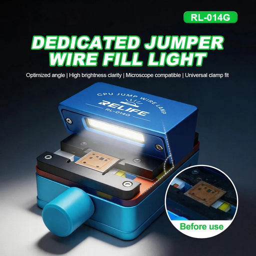 RELIFE RL-014G High Brightness Clarity CPU Jumper Wire Lamp USB-C Mini LED Fill Light for Microscope - 2