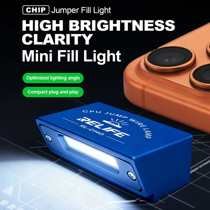 RELIFE RL-014G High Brightness Clarity CPU Jumper Wire Lamp USB-C Mini LED Fill Light for Microscope - 3