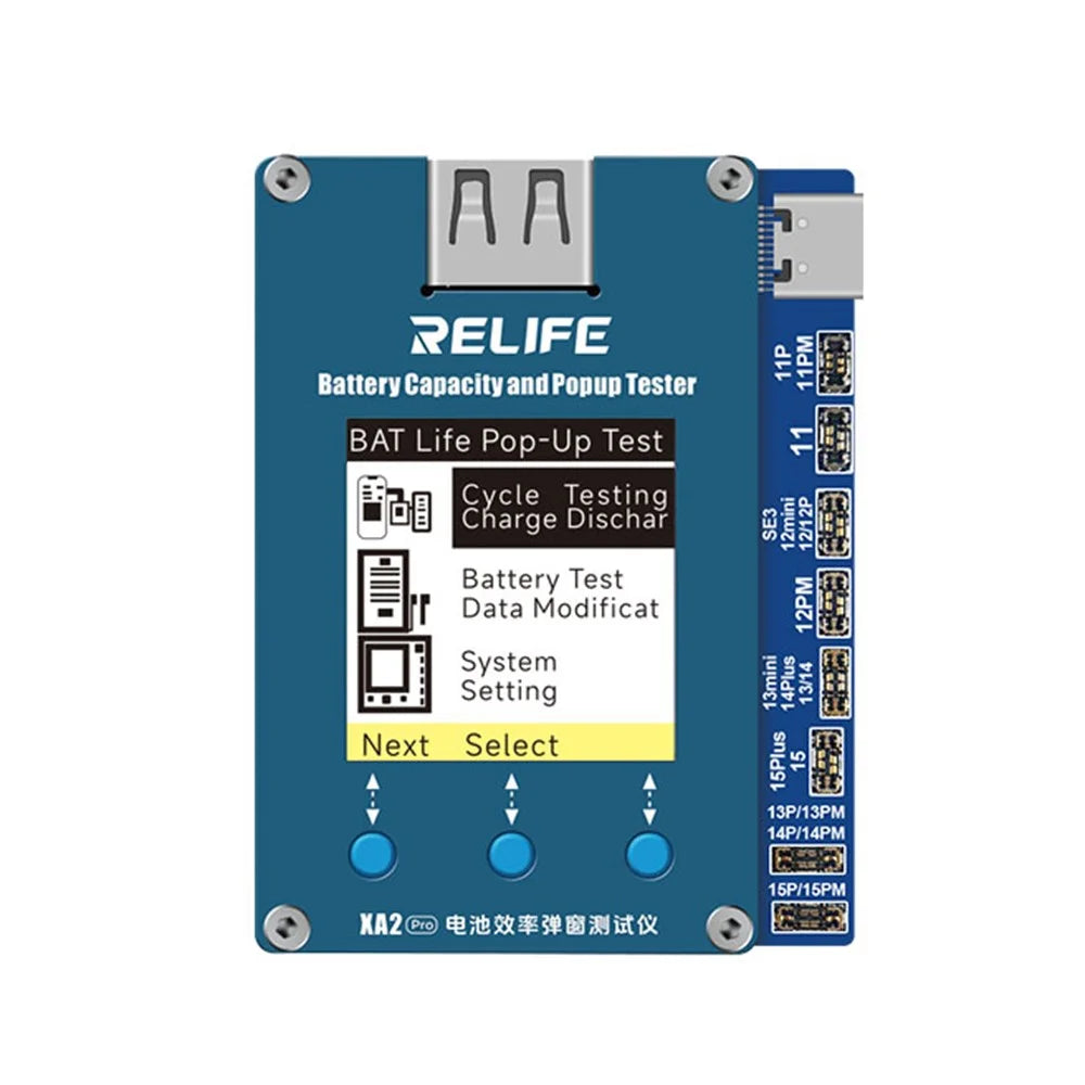 RELIFE XA2 Pro Battery Efficiency Popup Tester Cable-free Efficiency Pop-up Repair Detector for iPhone 11-15 Pro Max - 7
