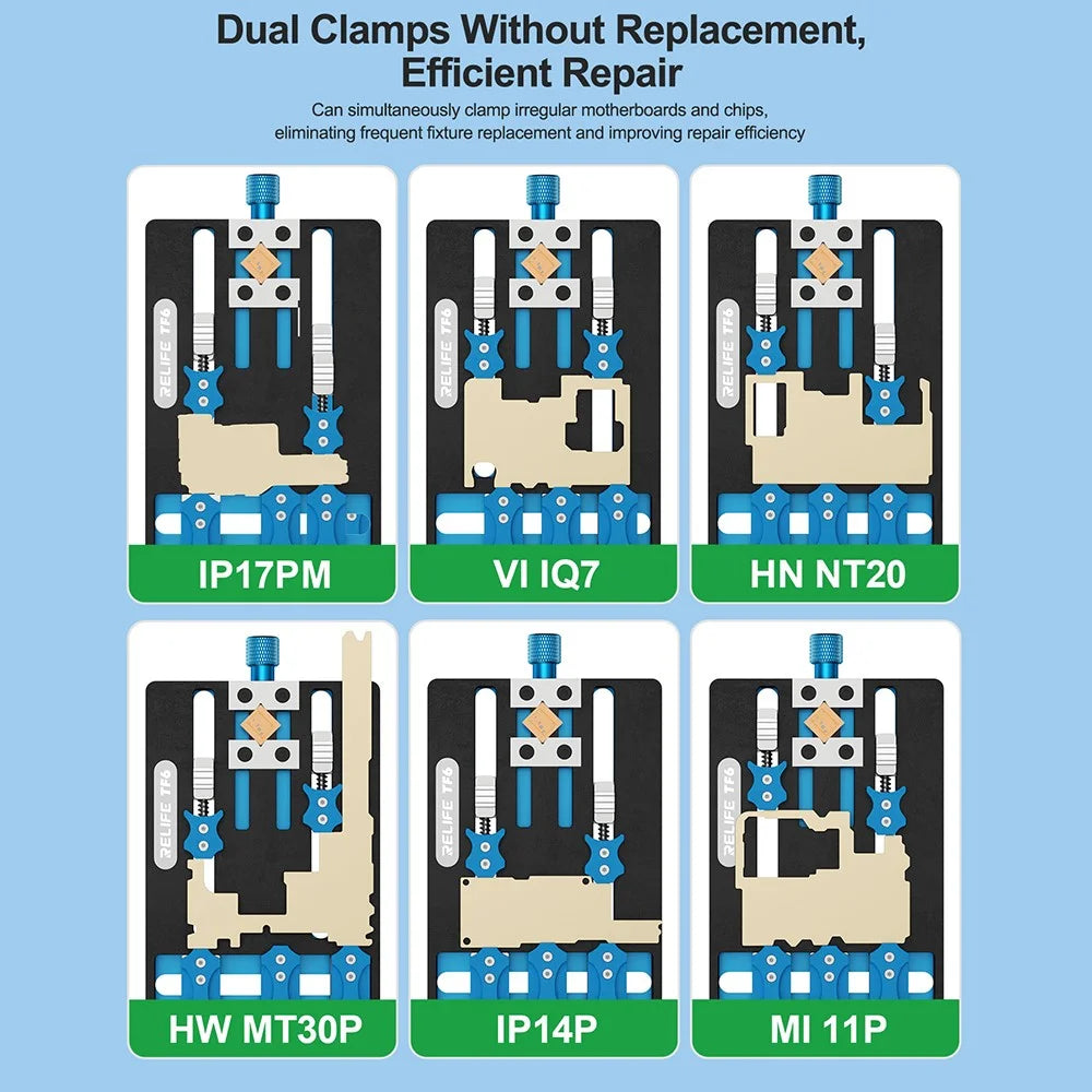 RELIFE TF6 Multifunctional Integrated Dual-Clamp Repair Fixture Phone Motherboard CPU Chip Repair Tool - 2