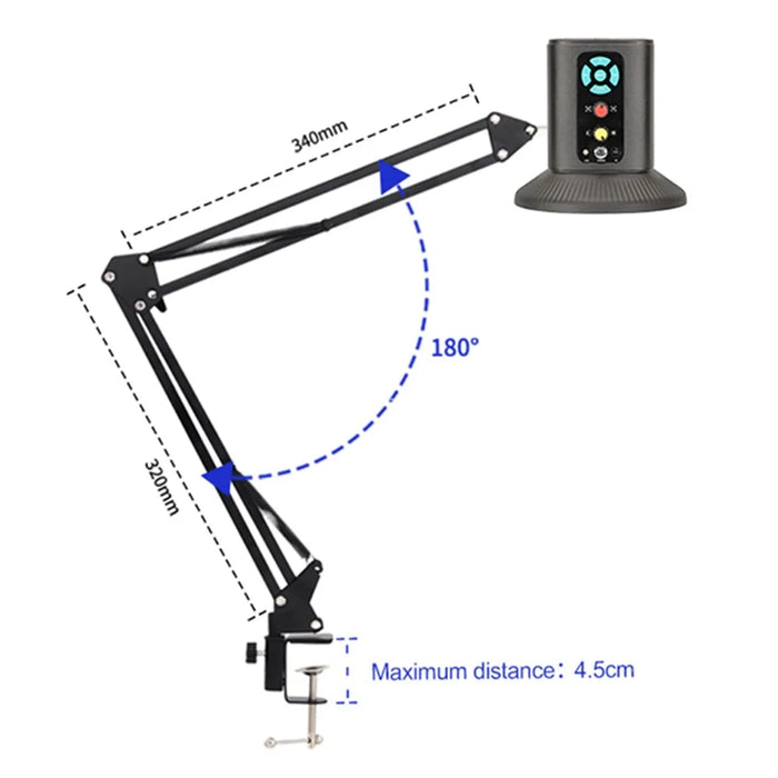 SUNSHINE MS10E-05 4K HD Digital Microscope with Universal Stand 180 Degree Rotation Wireless Remote Soldering Tool for Motherboard PCB Repair (No Screen) - 7