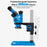 SUNSHINE M9T Trinocular Stereo Microscope 6X-45X Continuous Zoom 350mm Column for Electronic PCB Repair - 5