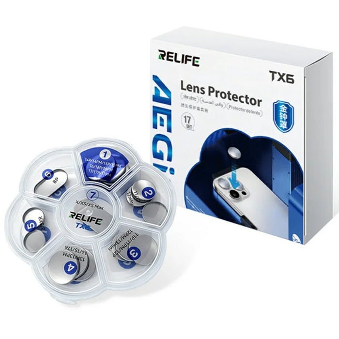 RELIFE TX6 Lens Protective Cover Set for iPhone 8-17 Series Full Aluminum Laser Repair Tool - 7