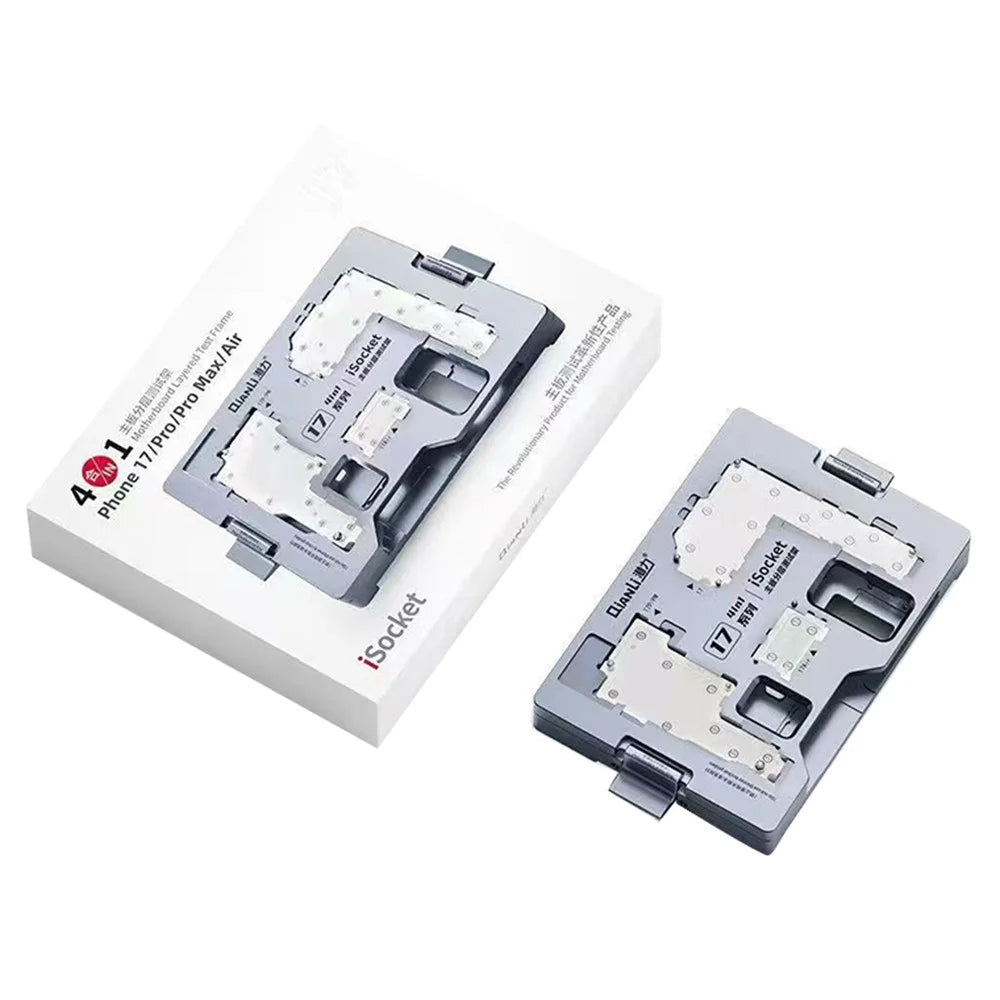 QIANLI iSocket 4-in-1 Layered Motherboard Test Fixture for iPhone 17 Pro Max / 17 Pro / 17 / Air , Logic Board Function Diagnostic Holder - 1
