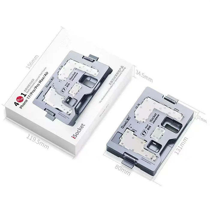 QIANLI iSocket 4-in-1 Layered Motherboard Test Fixture for iPhone 17 Pro Max / 17 Pro / 17 / Air , Logic Board Function Diagnostic Holder - 3