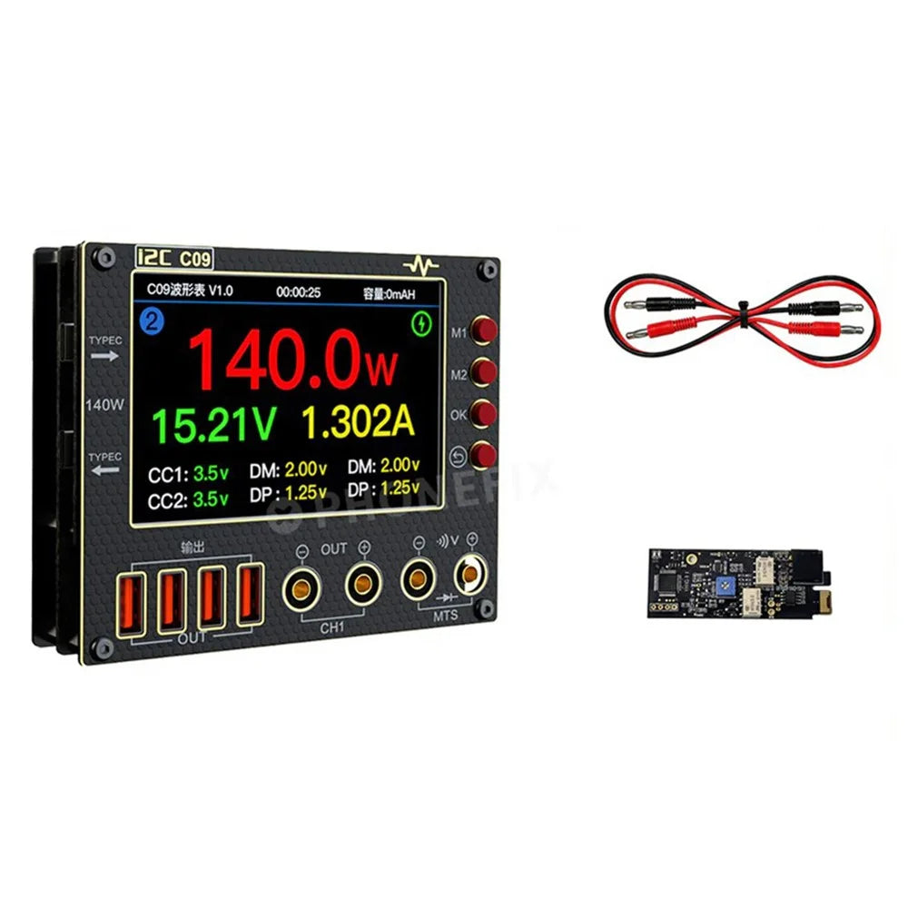 I2C C09 Digital Waveform Ammeter Dual Channel 40V Current Voltage Meter Multimeter Expansion Board - 1