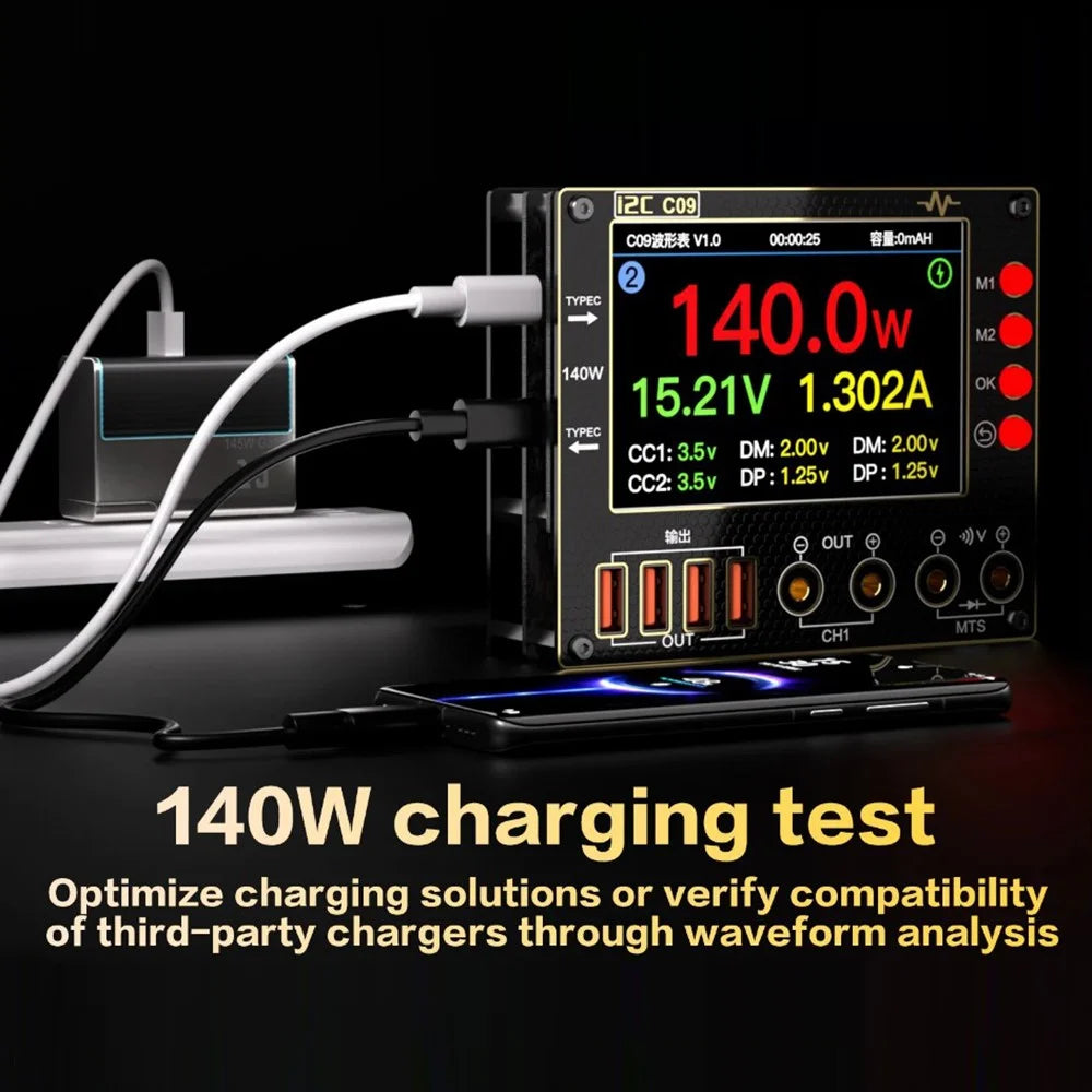 I2C C09 Digital Waveform Ammeter Dual Channel 40V Current Voltage Meter Multimeter Expansion Board - 5