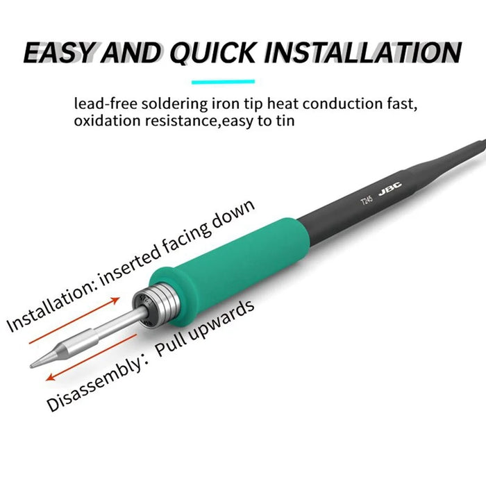 C210-027 Soldering Iron Tip for JBC T245 Handle Lead-free Oxygen-free Copper Multi-layer Plating - 4