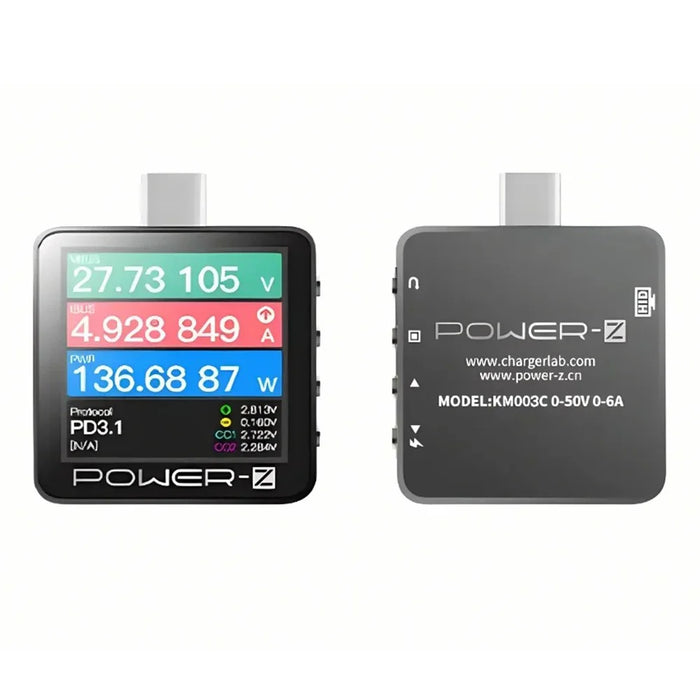 POWER-Z KM003C USB-C PD Tester Power Meter PD3.1 240W Protocol Analyzer with LCD Display - 1