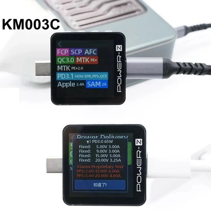 POWER-Z KM003C USB-C PD Tester Power Meter PD3.1 240W Protocol Analyzer with LCD Display - 3
