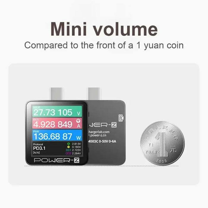 POWER-Z KM003C USB-C PD Tester Power Meter PD3.1 240W Protocol Analyzer with LCD Display - 6