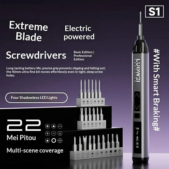 LUOWEI LW-S1 Electric Screwdriver Set for Mobile Phone Screw Disassembly Repair Tools - Standard Edition - 2
