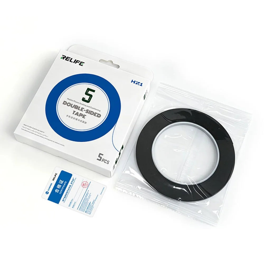 RELIFE HX1 5 Rolls 5mm Width Mobile Phone Sealing Tape Double-sided Adhesive Tape for Screen Repair , Length: 10m - 7