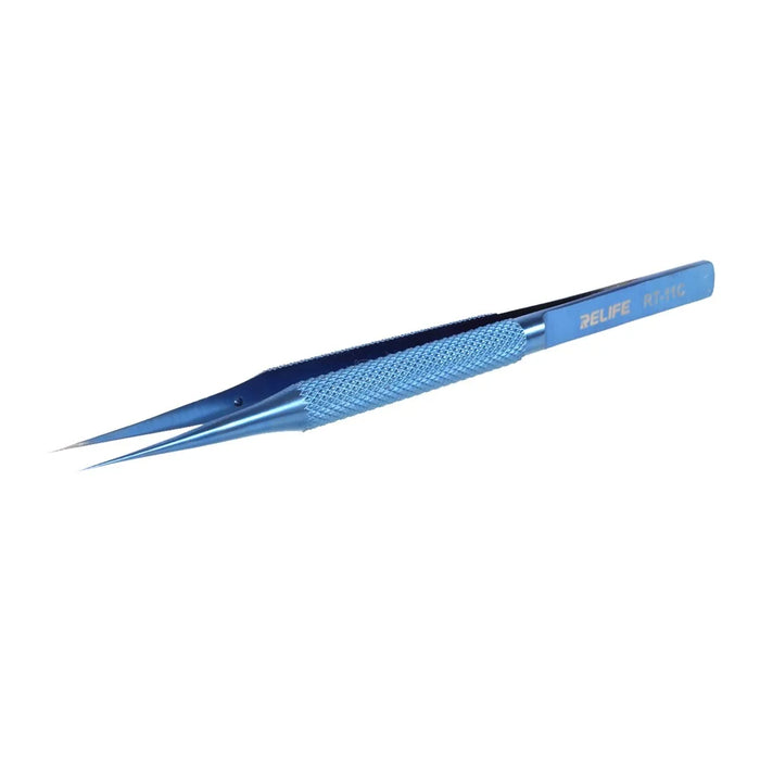 RELIFE RT-11C 0.15mm Ultra High Precision Flying Wire Tweezer for Mobile Phone Mainboard Maintenance - Straight Tip - 2