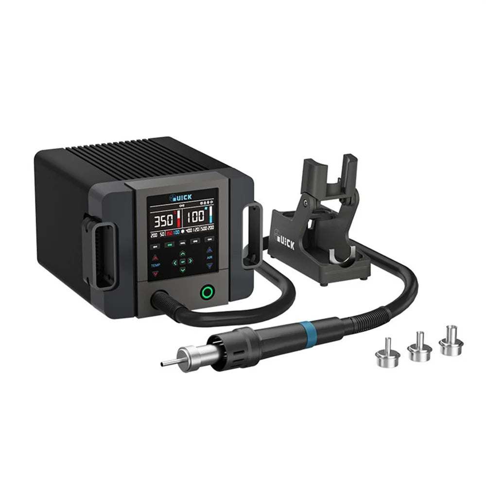QUICK 861 Pro Max Lead-Free Hot Air Rework Station 1300W PID Temperature Control HD Display Soldering Station for PCB Soldering Desoldering - EU Plug - 1