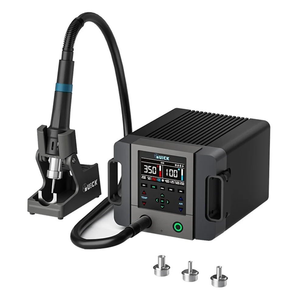 QUICK 861 Pro Max Lead-Free Hot Air Rework Station 1300W PID Temperature Control HD Display Soldering Station for PCB Soldering Desoldering - EU Plug - 5