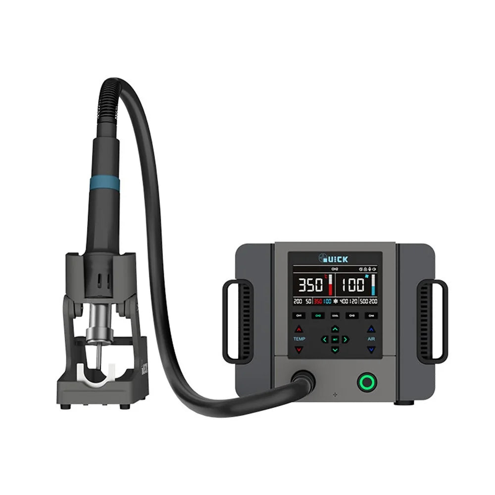 QUICK 861 Pro Max Lead-Free Hot Air Rework Station 1300W PID Temperature Control HD Display Soldering Station for PCB Soldering Desoldering - EU Plug - 6