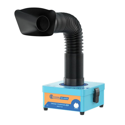 SUNSHINE SS-6604 MINI Desktop Smoke Purifier 3-Layer Filtration HEPA Fume Extractor for Soldering Laser - EU Plug - 1